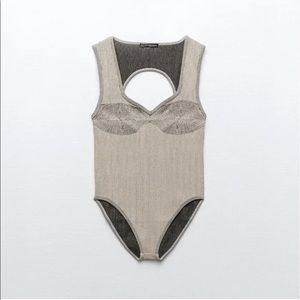 Zara Jacquard Bodysuit